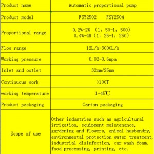 Automatické proporcionální čerpadlo hnojiva