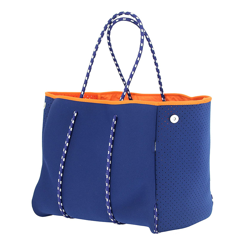 2021 Summer New Design Neoprene Beach Bag Large Capacity Neoprene Perforated Neoprene Tote Bag