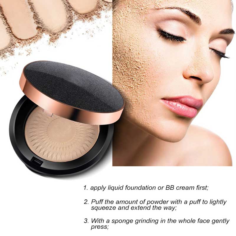 Vlastní kosmetický make-up kompaktní prášek