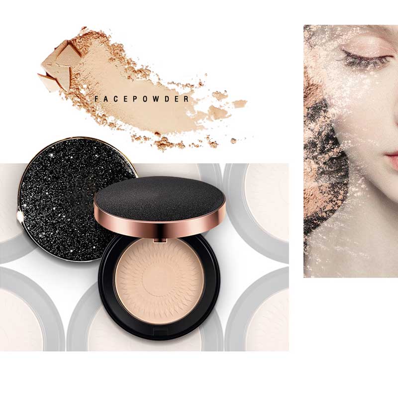 Vlastní kosmetický make-up kompaktní prášek