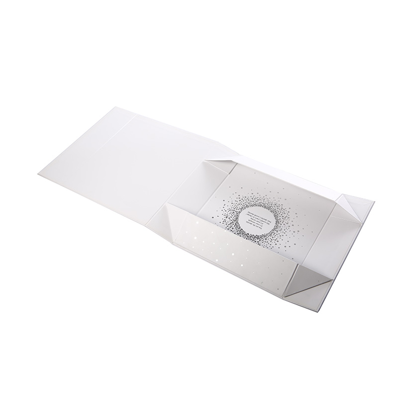 Personalizovaná klapka skládací luxusní zakázkový bílý kraft papírové lepenky kepsake magnetické dárkové krabičce