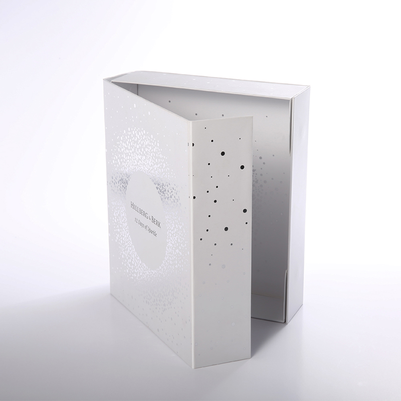 Personalizovaná klapka skládací luxusní zakázkový bílý kraft papírové lepenky kepsake magnetické dárkové krabičce
