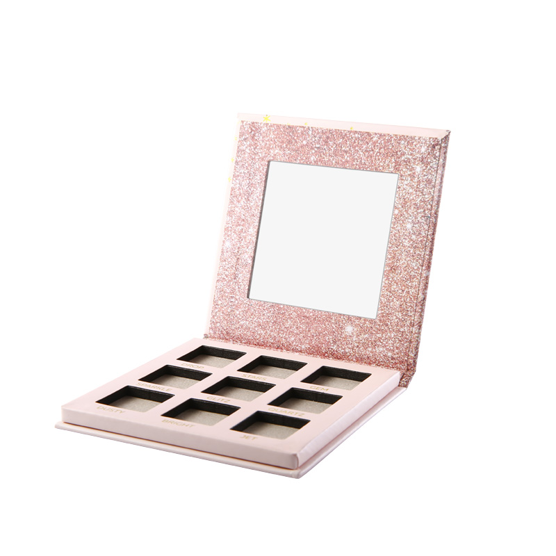Velkoobchod krásy výtvory třpytivé růžové vlastní make-up palette soukromý štítek makup oční stíny palety