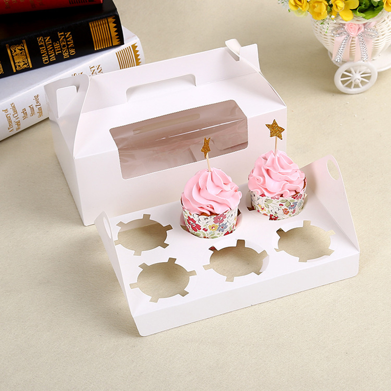 Fancy Cupcake Box 6 Kontejner pro dort jídlo balíček