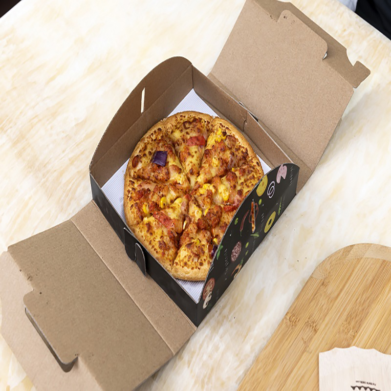 Vlastní různé velikosti Přenosný tisk Pizza Balení box opakovaně použitelné vlnité doručení pizza box