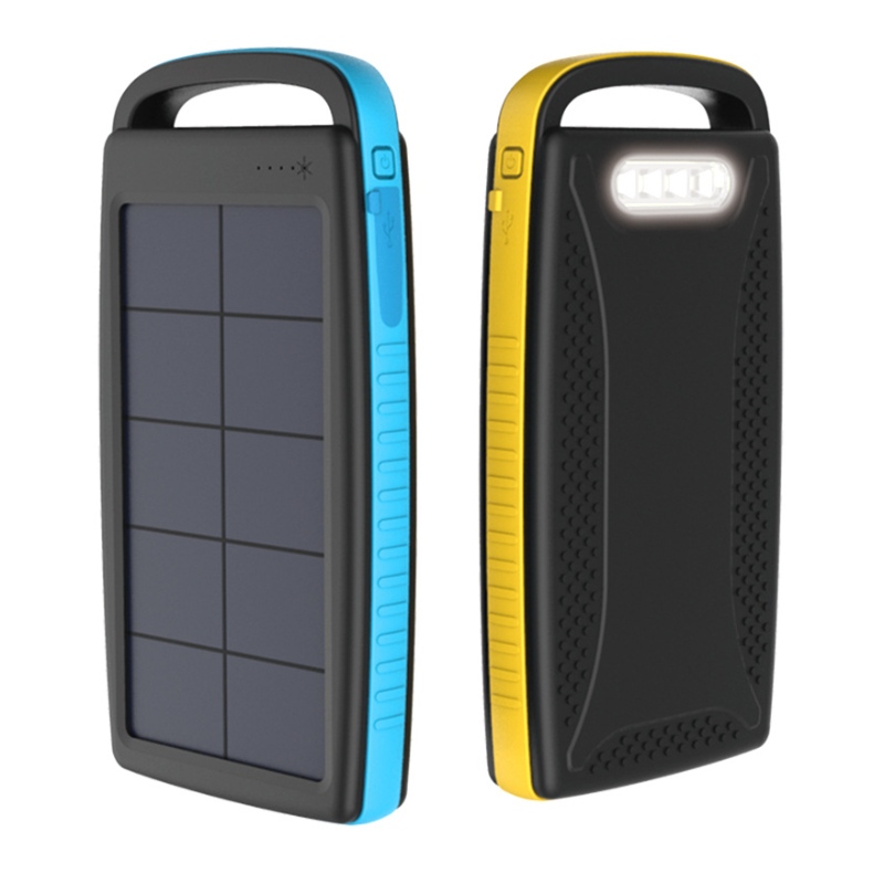 Amazon vodotěsný Dual Solar Outdoor Charger Přenosný Power Bank pro pěší turistiku a cestování