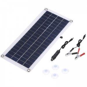 Tyl 12W 18V 435 * 200 * 2,5 mm Polysilicon Solární panel pro RV Střešní člun DC5V NDC12V 12W Dvojitý výstup Dvojitý USB rozhraní