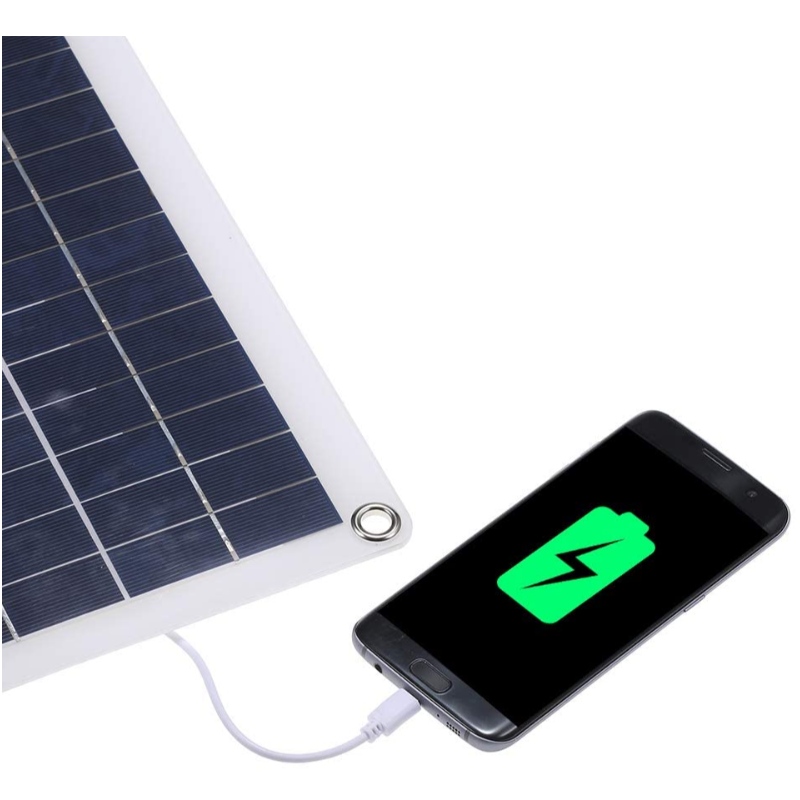 Tyl 12W 18V 435 * 200 * 2,5 mm Polysilicon Solární panel pro RV Střešní člun DC5V NDC12V 12W Dvojitý výstup Dvojitý USB rozhraní