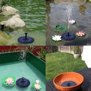 FAST FOUNTAIN SOLAR SOLAR BIRDBATH FOUNTAIN, 1.4W Solární panel Kit Vodní čerpadlo Solární poháněný plovoucí fontána Kit Solární vodní fontána