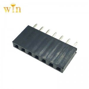 1x7P 180 ° vertikální dip pinová hlavička ženské zásuvky H8.5mm