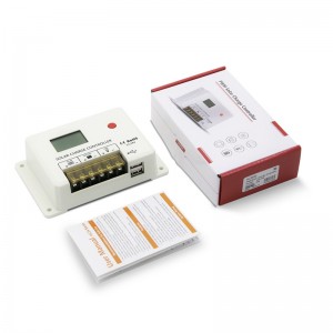 Nový SRNE PWM 10A 20A 30A Solárnínabíjení Controller 12V 24V Auto LCD displej Dual USB 5V N2A port pro lithiovou baterii