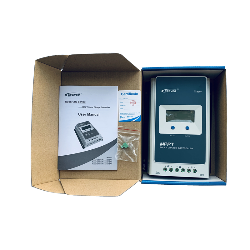 Epever MPPT Tracer 12V 24V 40A 30a 20A 10A Solárnínabíjecí regulátor Regulátor Regulátor LCD displej pro olověná lithiová baterie