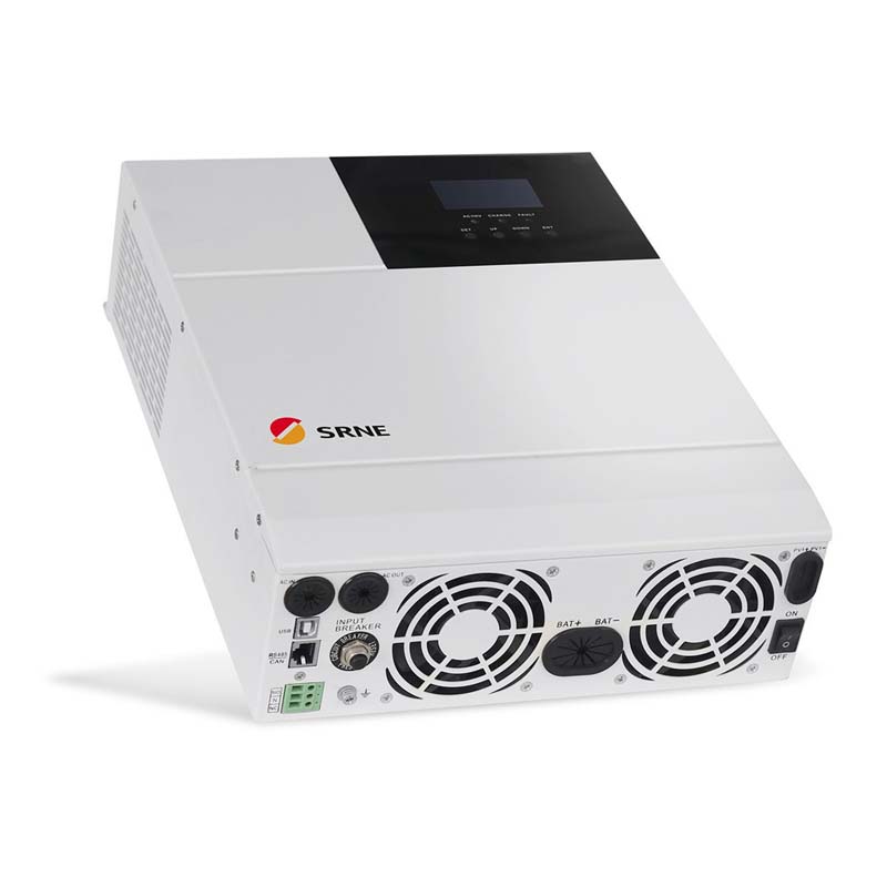 SRNE MPPT MAX 5000W Solární hybridnínáboj měnič 80A Pure Sine Wave Inverter 48V 220V PVnabíjení 145V 50Hz 60Hz Auto LCD displej