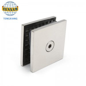 Čínský výrobce sklo Holding Chrite Chrome 2 * 2 palce spřbení mosazné skleněné dveře dveřín Dveře okna závěsy 8-12mm Skleněná koupelna Standard