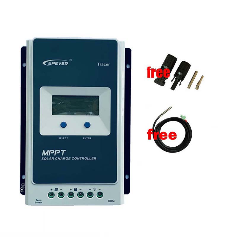 Epever MPPT Sluneční regulátor 12V 24V 10A 20A 30A 40A Olověná kyselina lithiová baterie Solární regulátor LCD displej MAX 100V