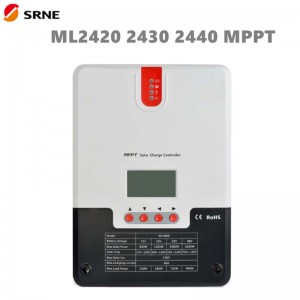SRNE MPPT Slunečnínabíjecí regulátor 20A 30A 40A 12V24V LCD MAX100V SOALR REGULÁLNÍ REGULÁLNÍ JEDNOTKY PRO OFF-GRID OSOKÁNÍ ACID GEL Li-Ion baterie