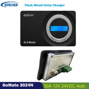Epever 30A Solárnínabíjecí regulátor regulátor akumulátor 12V 24V LCD displej Flush Montáž automaticky pro Camping Car Rv plavidlo
