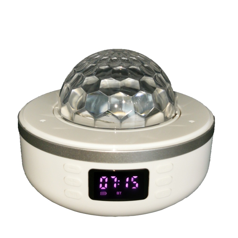 FB-BSK5 Bluetooth Clock Radio Reproduktor s desktopovou lampou, disco koule a projekční osvětlení