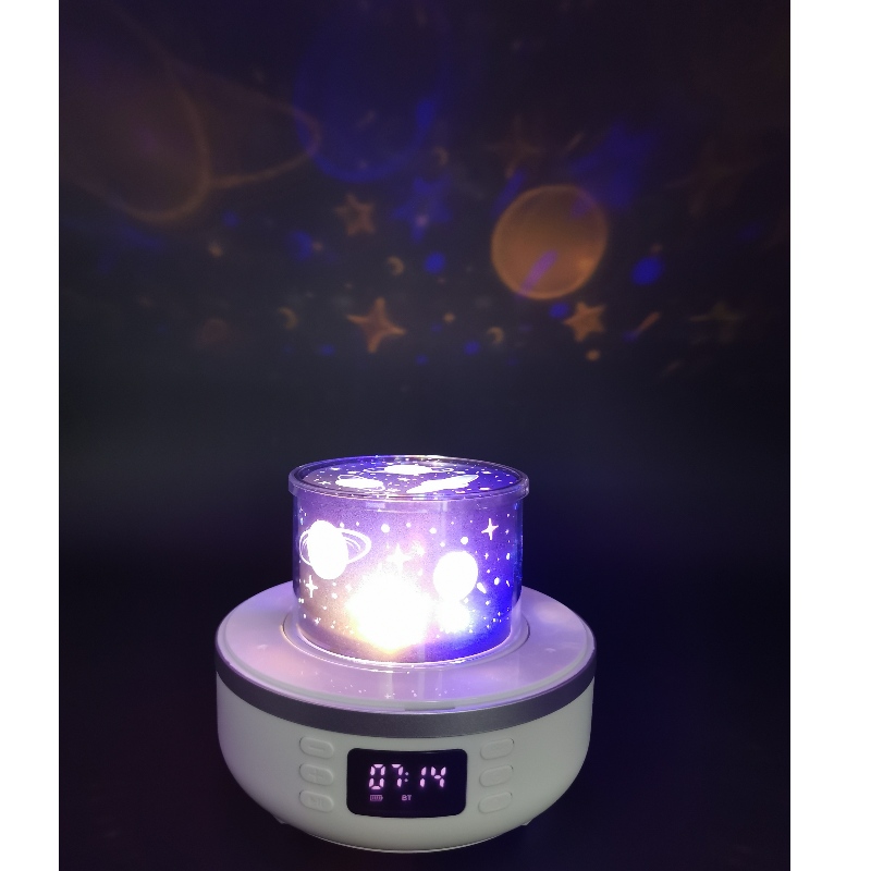 FB-BSK5 Bluetooth Clock Radio Reproduktor s desktopovou lampou, disco koule a projekční osvětlení