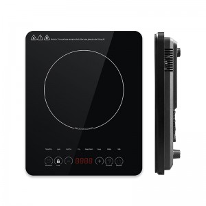 22A3 přenosné indukční vařičenáhradní díly, indukční cívky indukční topení a regulace teploty s černým leštěným skleněným panelem