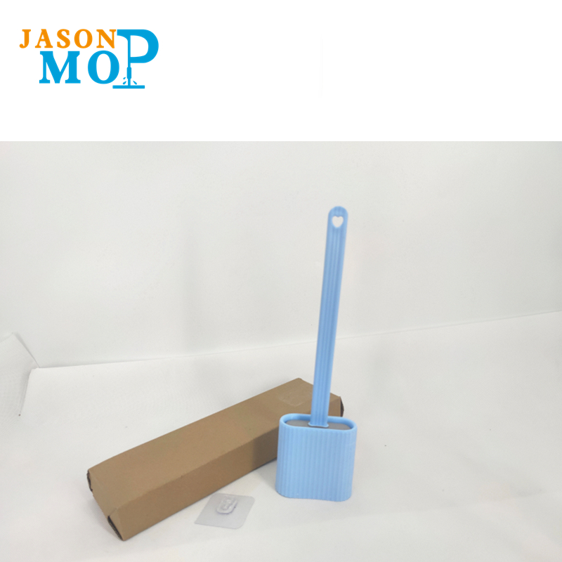 Silikonový toaletní kartáč s držákem pro koupelnu Hluboké čištění Nástěnné montážní toaletní píst koupě Scrubber měkký