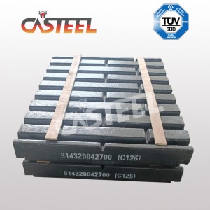 High Mangane C125 Chrome materiálna soběnáhradní díly Fixe čelist