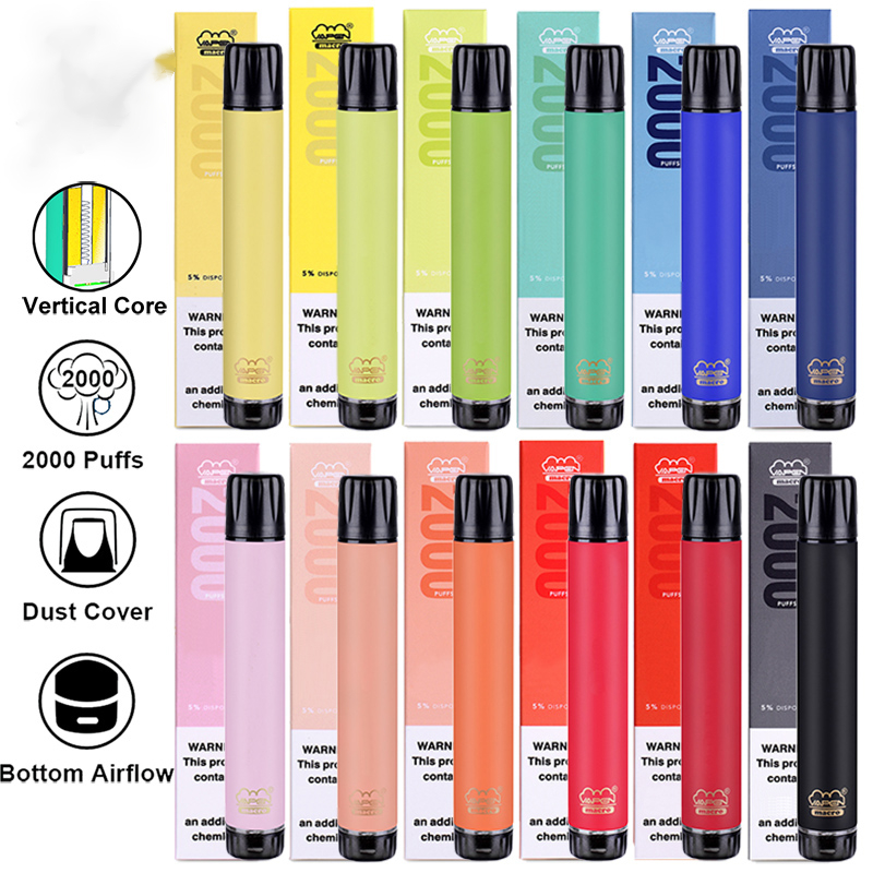 Autentické Vapen Macro 2000 Puffs jednorázové vape pero s vertikální coil plus XXL Xtra Extra Flex Vaporizer Předplněné tyče E CIGS Vaporizátory