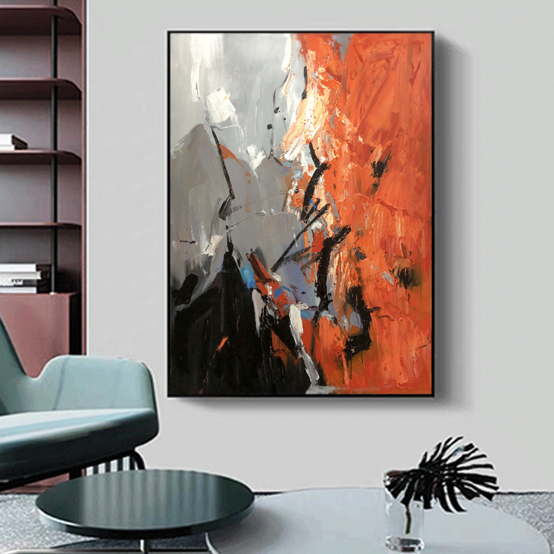 Ručně malovanénástěnné dekor abstraktní malba jednoduché barevné moderní plátno tisk malování obývací pokoj dekorativní