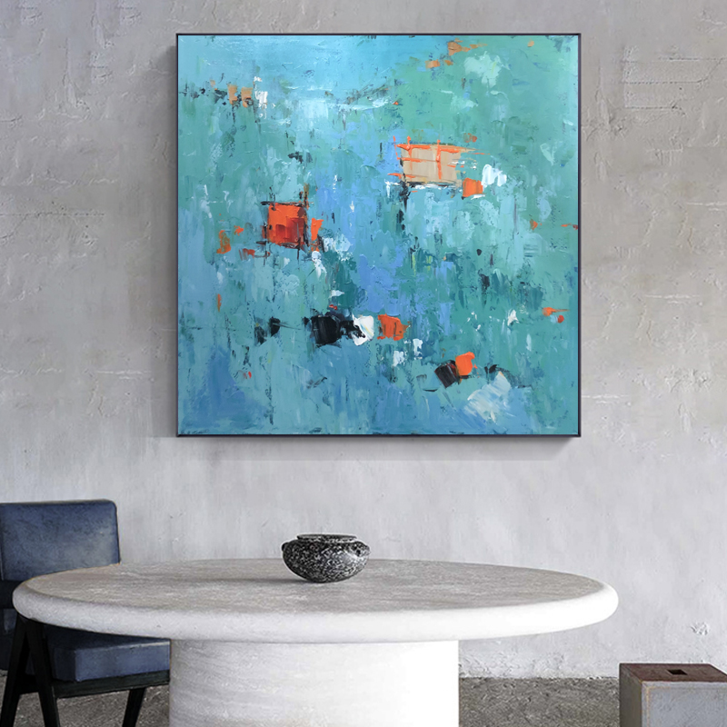 Ručně malované olejomalbanáměstí plátno abstraktní kreslení domácí dekorace pro obývací pokoj umění jiné obrazy Cuadro