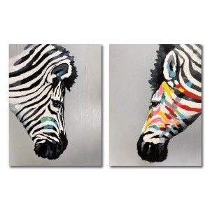 Velkoobchod s vysokou kvalitou čisté ručně malované plátno malování rodinné zvíře umění olejomalba