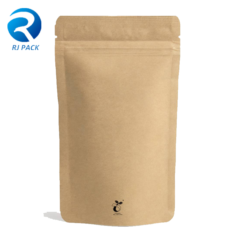 100% Compostable Teplo Resealitelné vysoké bariéra potravin obal Stand Up Pouch Kraft Bag