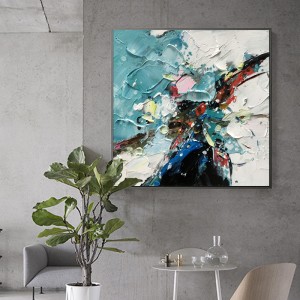 Contemporary Hotel Hand Canvas Abstractfotografie Olejové malby Wall Art Decor pro obývací pokoj Dekorativní minimalistický malování