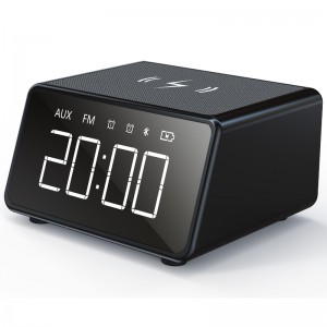 FB-CR01W 1.4InCH Bluetooth Clock Radio s bezdrátovounabíječkou QI