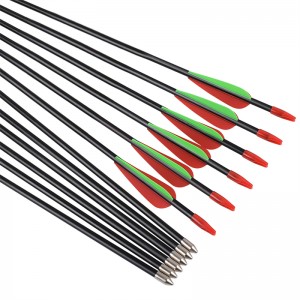 Elong venkovní 114478 ID5mm 28inch sklolaminát šipka zefektivnit TPU lopatka pro lukostřelbu cíl Sooting