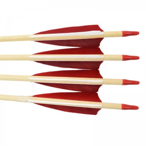 Elong venkovní 110260-01 28inch dřevěná šipka s Tureckem Peří lukostřelba střelba a lov