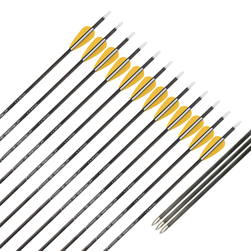 Elong venkovní 110322 ID4.2mm SP700 Carbon Fiber Arrow Lukostřelba recurve střelba luk