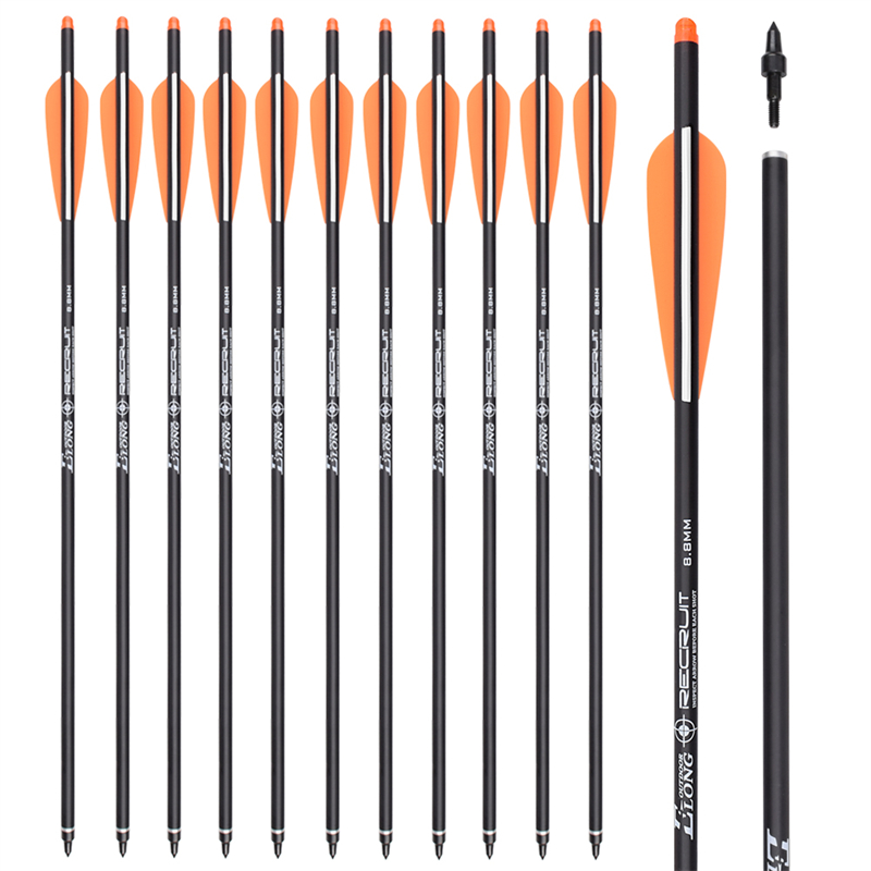 Elong venkovní 114494 ID7.62mm 16inch Rollfiberglass Bolt TPU lopatky lukostřelba fotografování