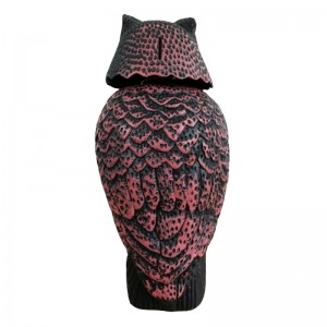 Realistické pták ševelný plastová sova strašák s rotující hlavou a zvuk pro zahradní dvoře pták repelent venkovní škůdce