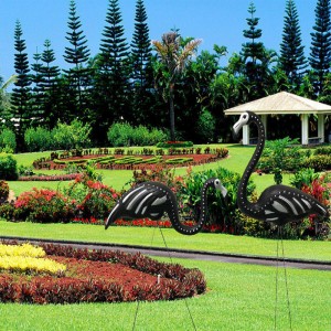 Černá kostra yard flamingos halloween plastové plameňáci trávník výzdoba ornamenty zombie trávník ornament