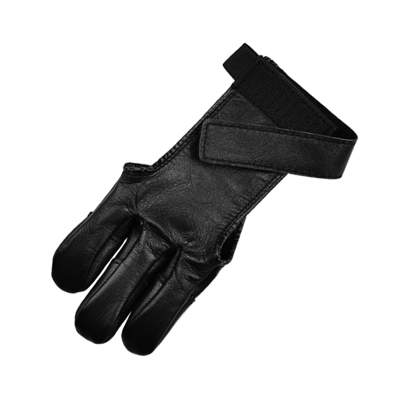 Elong venkovní 42ft03 prst rukavice pro recurve luk černá barva lukostřelba střílet ochrana prstů