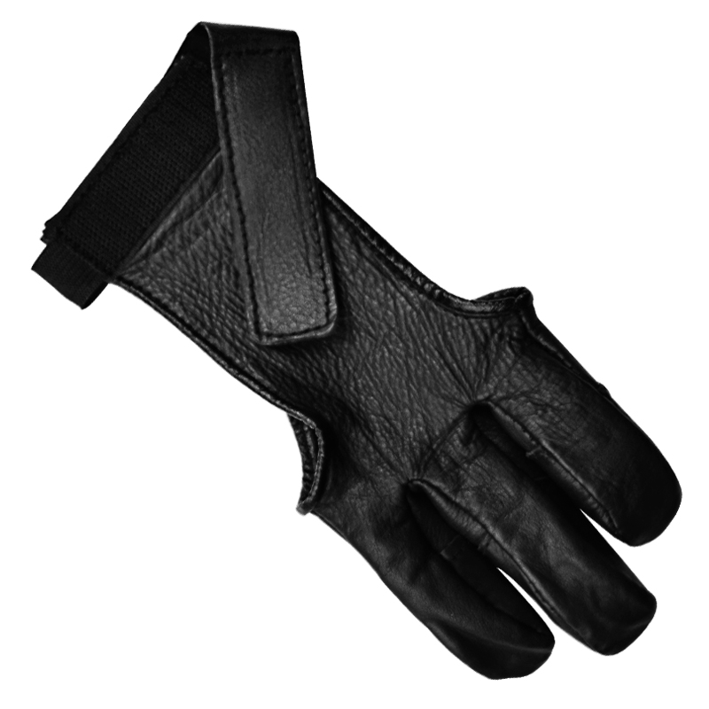 Elong venkovní 42ft03 prst rukavice pro recurve luk černá barva lukostřelba střílet ochrana prstů