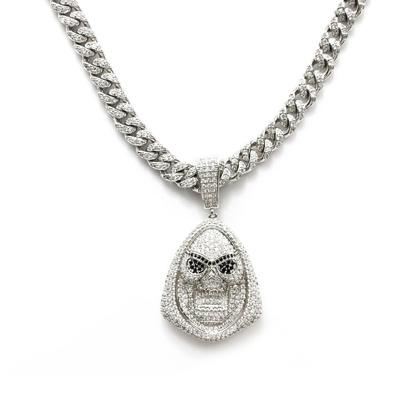 Nový Hip-Hop-encrusted Zircon Demon Head vypadá jako diamantovýnáhrdelník