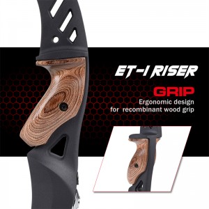 Nika lukostřelba 220026 ET1S 17inch ILF LH Recurve Riser pro recurve Bow Set Zařízení cílové venkovní střelby a lov