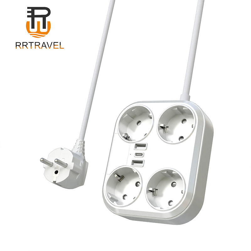 Nový produkt Německánorma s linkou zástrčku, s USB, stejně jako typ-C,německá standardní deska Surfing Surfing Surfing Zástrčka, 110-240V AC Universal Socket
