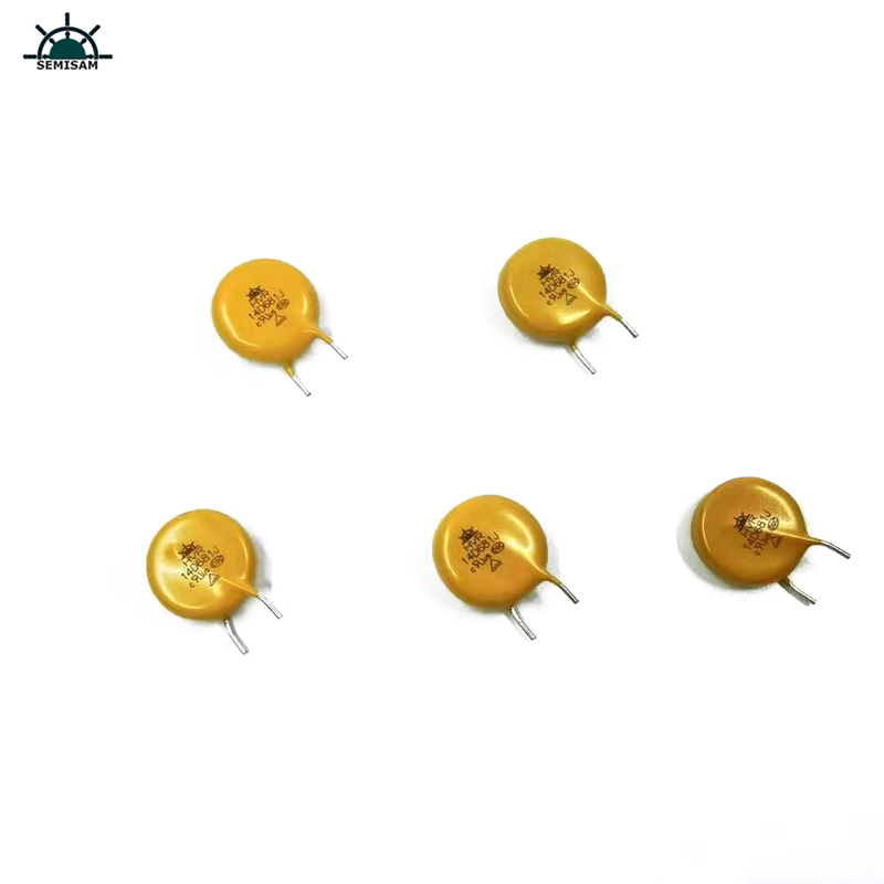 ODMnižší cena Dobrý servis, žlutá vysoká přepětí MOV 14mm HVR14D681K Zinečnatý oxid varistor pro LED světla
