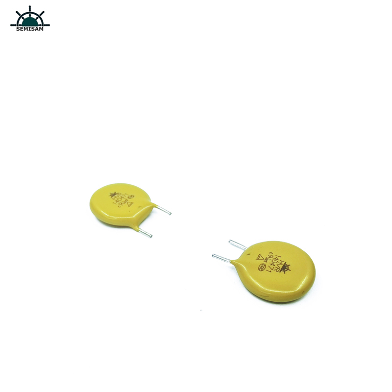 Výrobce Čína Existují produkty, žlutý řez krátký Kink Mov rezistor14mm 14d471 470V varistor Mov