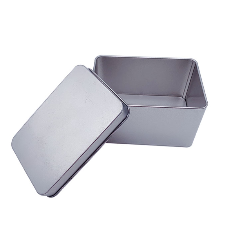 Čtvercový plechový čaj, matný materiál potravinářský stupeň (107 mm * 70mm * 60 mm)