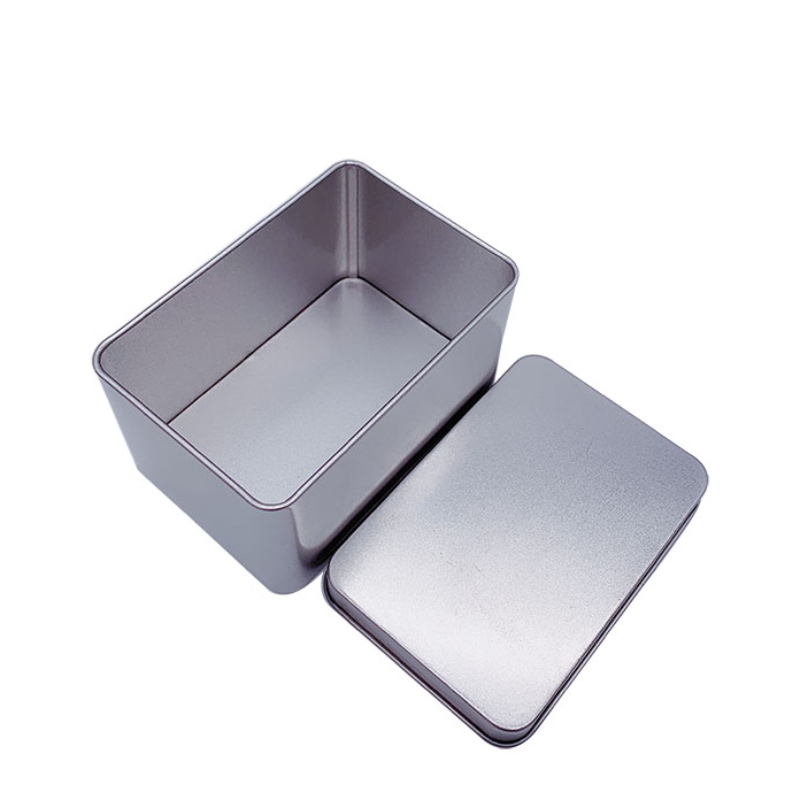 Čtvercový plechový čaj, matný materiál potravinářský stupeň (107 mm * 70mm * 60 mm)