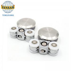 Posuvné dveřní válečkové kolo skleněné dveří systém závěsné kolo montáž hardwaru posuvné dveřní kola