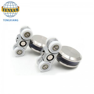 Posuvné dveřní válečkové kolo skleněné dveří systém závěsné kolo montáž hardwaru posuvné dveřní kola